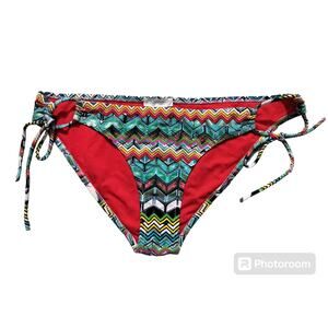 Jessica Simpson multicolor bikini bottom printed size L